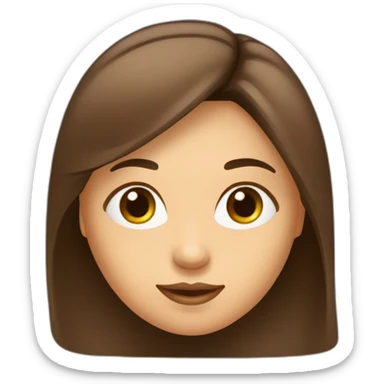 fille-brune-longs-cheveux lisses-aux-yeux-marrons-étudiante sticker