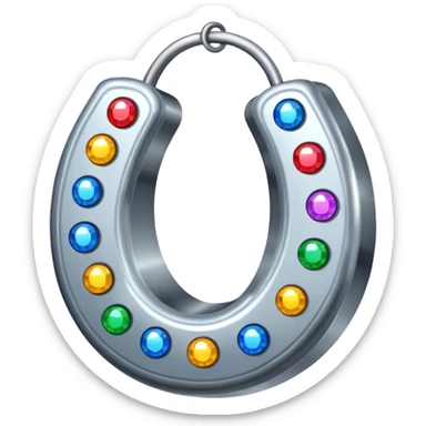 Disco ball horseshoe  sticker