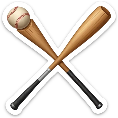 a piece of wood with a bat sticker