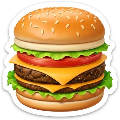 A single burger image for my food vertical in the super app sticker
