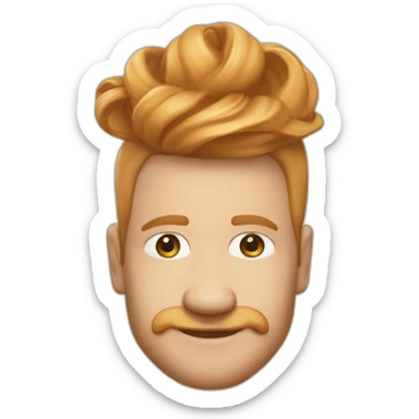 un gars au couleur caramel avec des cheveux crépus avec un coiffe taper sticker