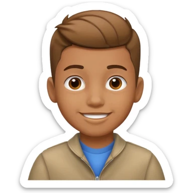 a boy with taper fade hair sticker