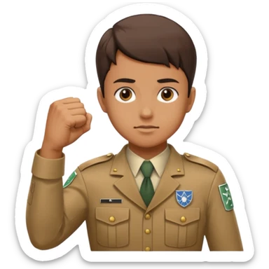 Shinzou wo sasageyo and fist on the chest sticker