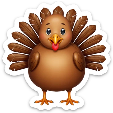 A turkey that’s crying out of happiness sticker