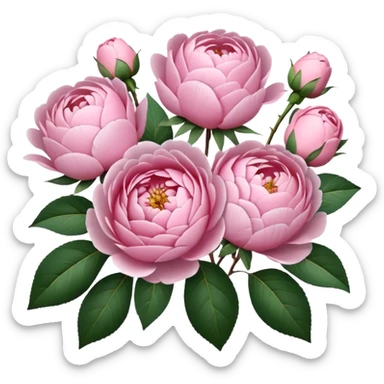soft pink bouquet sticker