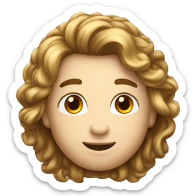 Homme blanc aux cheveux longs amoureux sticker