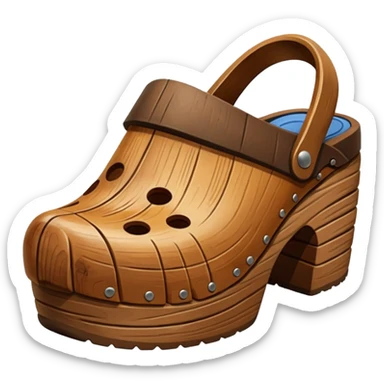 wood clog sticker
