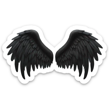 black angel wings sticker
