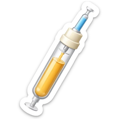 cream medicine in a syringe sticker