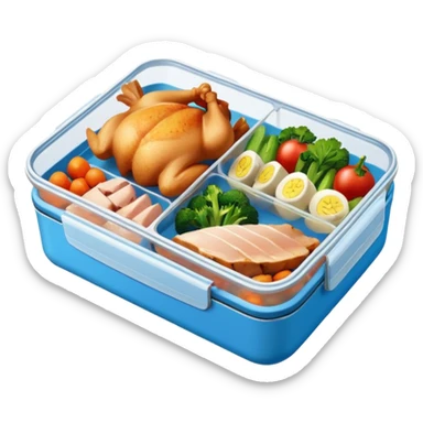 "mister energy" is a chain store selling healthy food, such as chicken, pork, or fish with vegetables.
create a logo without a person for this.
it's basically a lunch box iwth a clear lid on top sticker