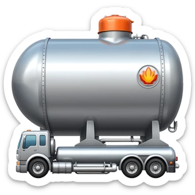 create an ultra realistic American modern gas tanker sticker