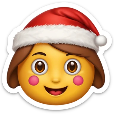 gere um emoji fofo de uma rena de natal sticker