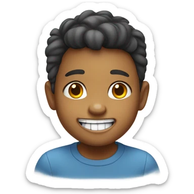 A little kid with no front theetg sticker