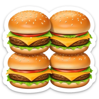 Millions of burger, cats sticker
