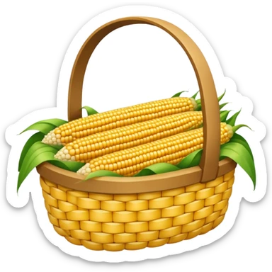 corn grain basket  sticker