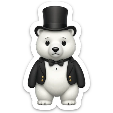 polar bar with top hat sticker