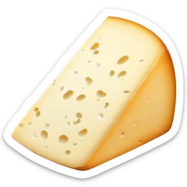 cinematic-realistic-brie-cheese-emoji,-featuring-soft-ripened-cheese-with-a-delicate white rind-rendered-with-lifelike-detail-and-inviting,-natural-lighting sticker