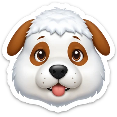 Un bonhomme de neige sur un chien  sticker