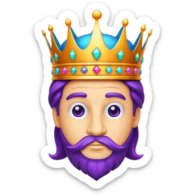 Create King Of Arts logo sticker