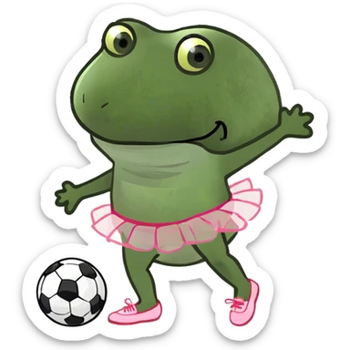Ballet shoes and soccer ball sticker