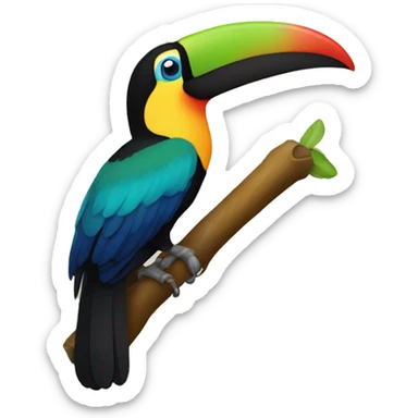 Tucan de muchos colores sticker