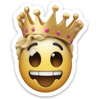 Corazon con corona sticker