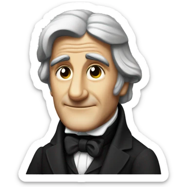 Ralph Waldo Emerson like a shiny God sticker