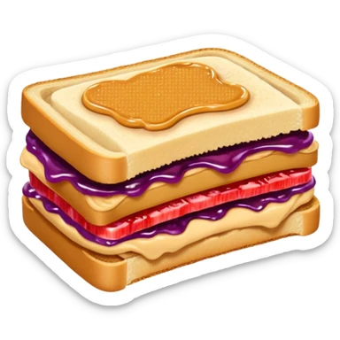 an uncrustable sanwich with a bite taken out of it sticker