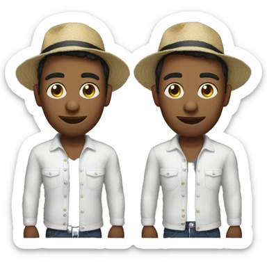 My friend Rene wearing men’s boxers shaped hat sticker