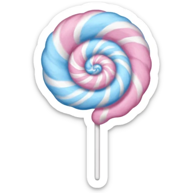 Cotton Candy, Pink Swirl Cotton Candy – classic fluffy pink spiral on a white stick. sticker