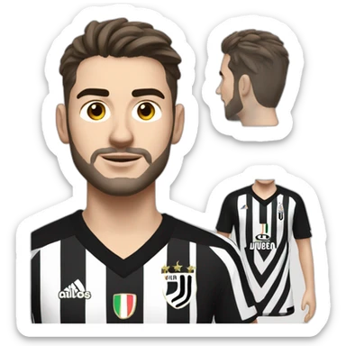 dusan vlahovic with juventus jersey sticker