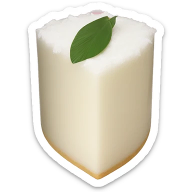 a serving of coconut blancmange sticker