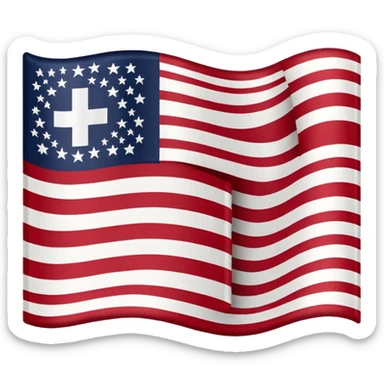 The United States flag with a swastika symbol replacing the stars sticker