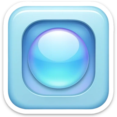 Iridescent pastel blue formal elegant sophisticated cultured neat pretty beautiful nifty UI app icon sticker