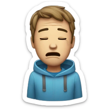 Man crying from pain sticker