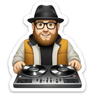 Nick frost djing to a pilgrim sticker