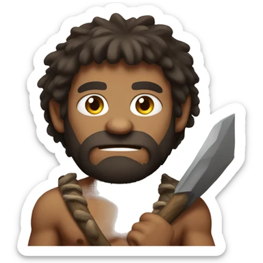 Caveman club sticker