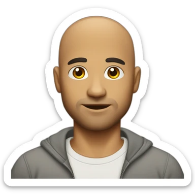 Bald Latino guy with a short beard sticker