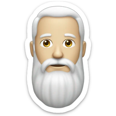 white long bearded man sticker