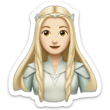 galadriel straight hair sticker