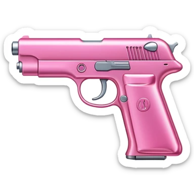 Pink gun emoji sticker