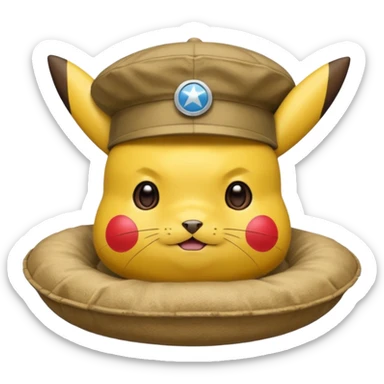 génère moi un Pikachu avec des papillotes et une kippa sticker