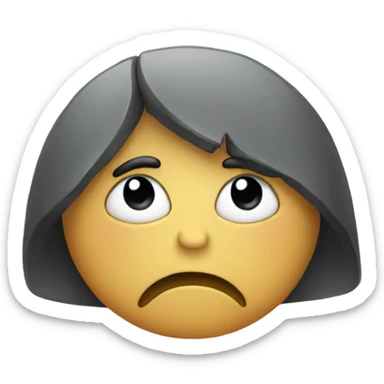 Sad face showing rock  sticker