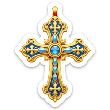 Eastern Orthodox cross. Transparent bakgrund. sticker