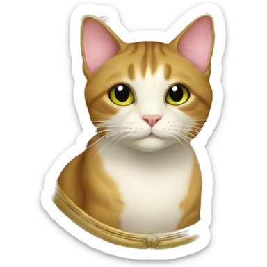 cat style dans un cadre art-nouveau complet qui fait le tour du chatrès travaillé sticker