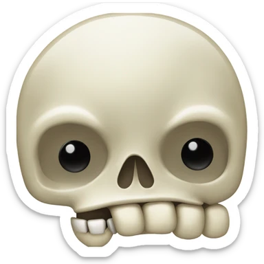 Shushing skull sticker