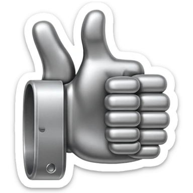 Please create a unique and uncommon thumbs-up emoji. The size should be 64x64 pixels. sticker