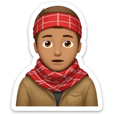 Sore throat for white brown hair guy
No fever - red keffieh palestinian sticker