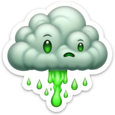 a poisonous cloud of gas, dark swamp color, realism sticker