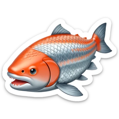 salmon flopping around sticker